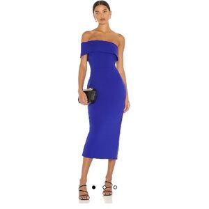 NWT Katie May Apollo Royal Sapphire One-Off Shoulder Dress